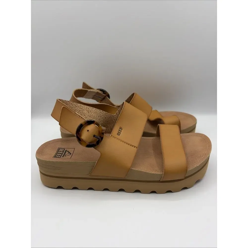 Reef Vista HI Buckle Women's Arch Support Sandals Color Natural CI9065 Sz 8.5
